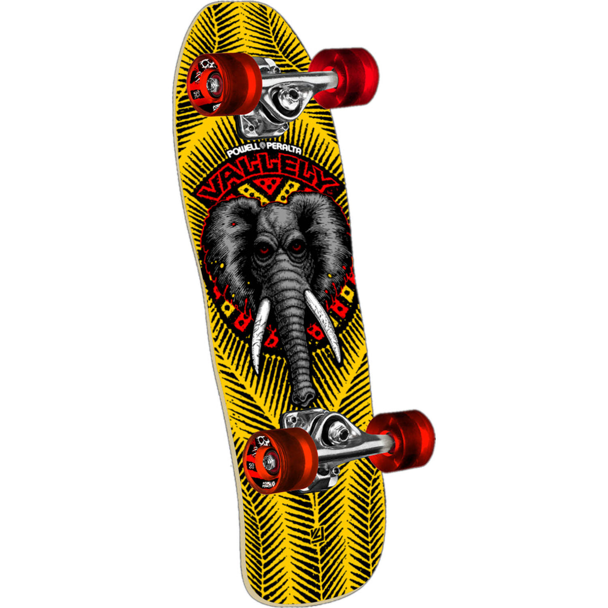 Powell Peralta Mini Vallely Elephant #195 Complete Cruiser Skateboard - Yellow 26.08''