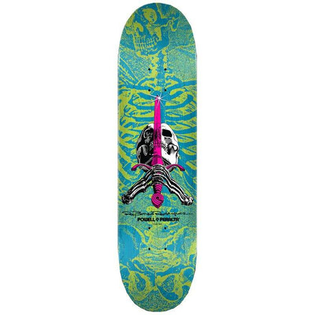 Powell Peralta Skull &amp; Sword #243 Skateboard Deck - Blue 8.25''