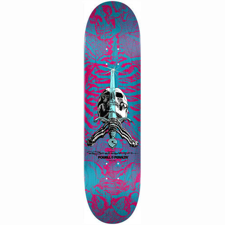 Powell Peralta Skull &amp; Sword #245 Skateboard Deck - Pink 8.75''