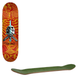 Powell Peralta Skull & Sword #242 Skateboard Deck - Red 8''