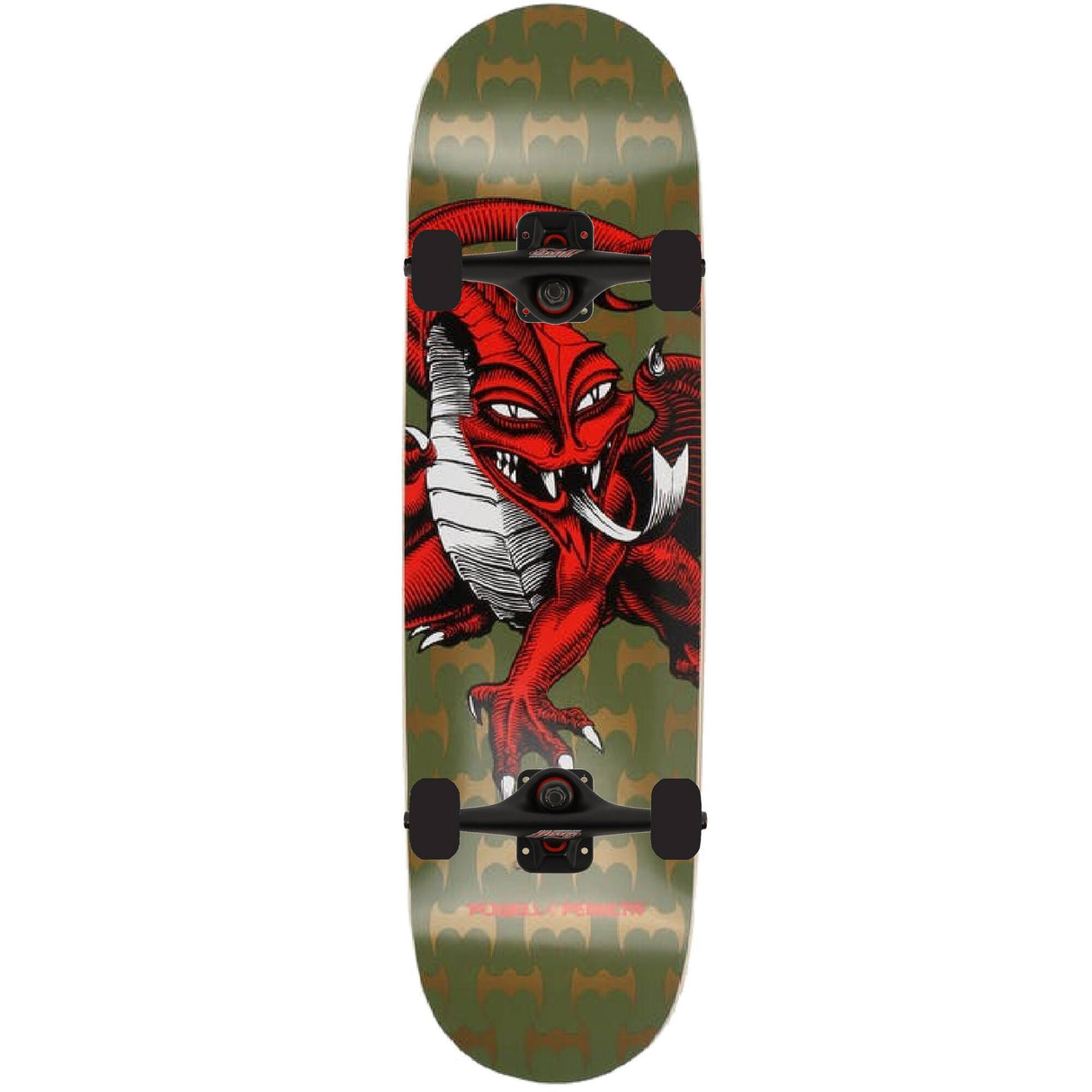 Powell Peralta Cab Dragon Custom Skateboard - Olive 7.5''
