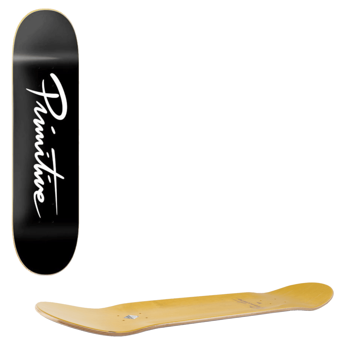Primitive Nuevo Script Skateboard Deck 8'' - Black