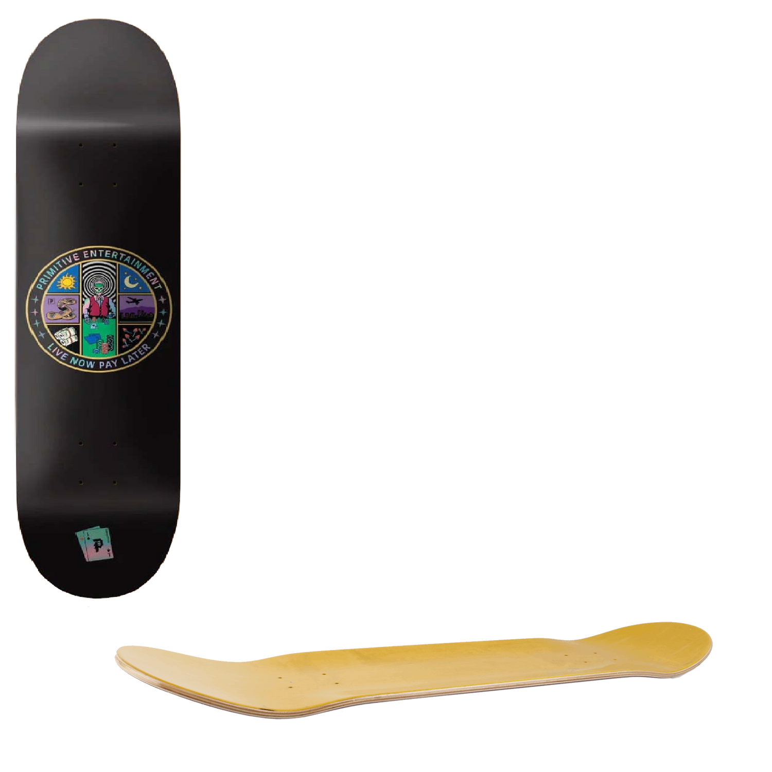 Primitive Double Down Skateboard Deck 8.5"