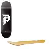Primitive Dirty P Core Skateboard Deck - Black/White 8"