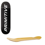 Primitive Euro Slant Cord Skateboard Deck - Black 8.25"