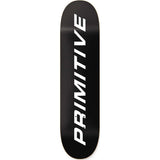 Primitive Euro Slant Cord Skateboard Deck - Black 8.25"