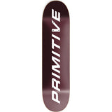 Primitive Euro Slant Cord Skateboard Deck - Burgundy 8.13"