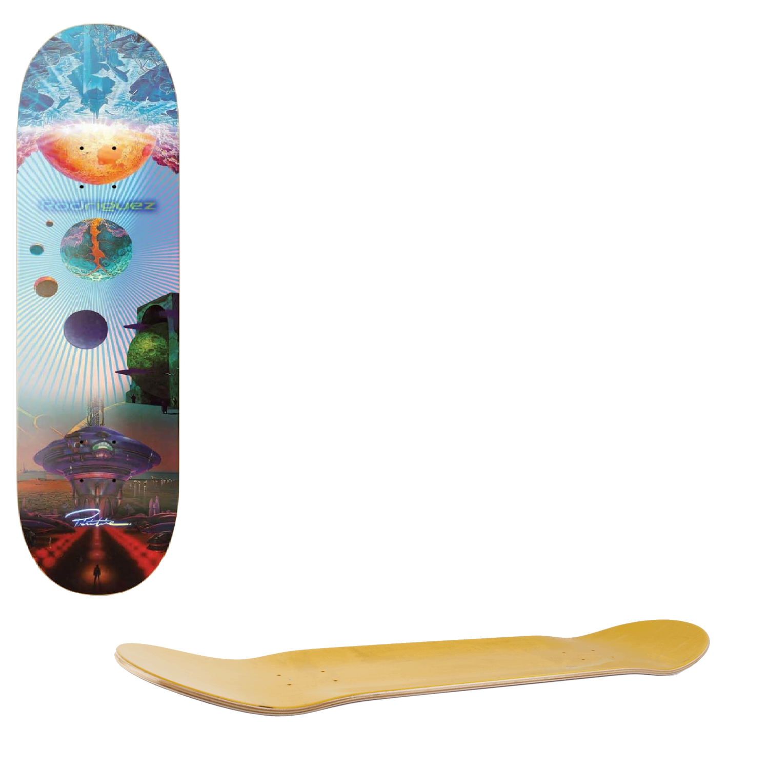 Primitive New Worlds Skateboard Deck - Rodriguez 8.25"