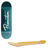 Primitive Nuevo Script Core Skateboard Deck - Teal 7.75"