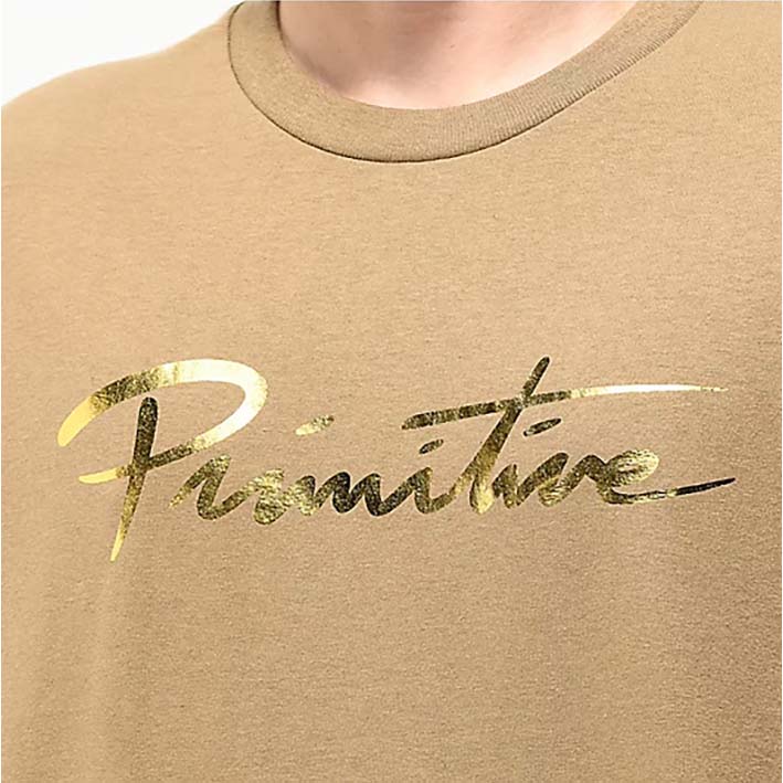 Primitive Nuevo Gold Foil T Shirt - Safari Green