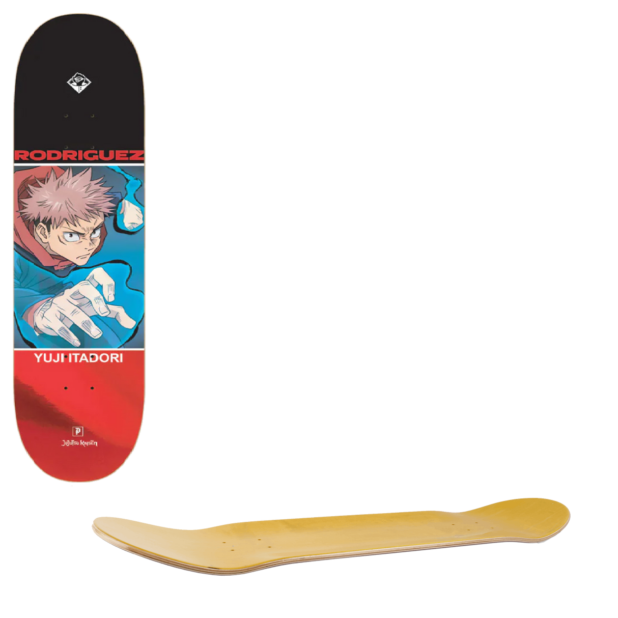 Primitive x Jujutsu Kaisen Yuji Skateboard Deck - Rodriguez 8.5"
