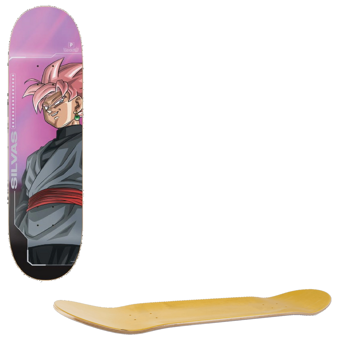 Primitive Silvas SSR Goku Black Skateboard Deck - 8.1325'