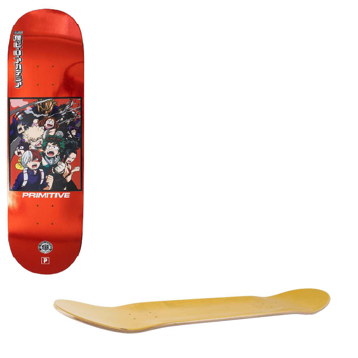 Primitive X My Hero Academia Skateboard Deck - Red 7.75"