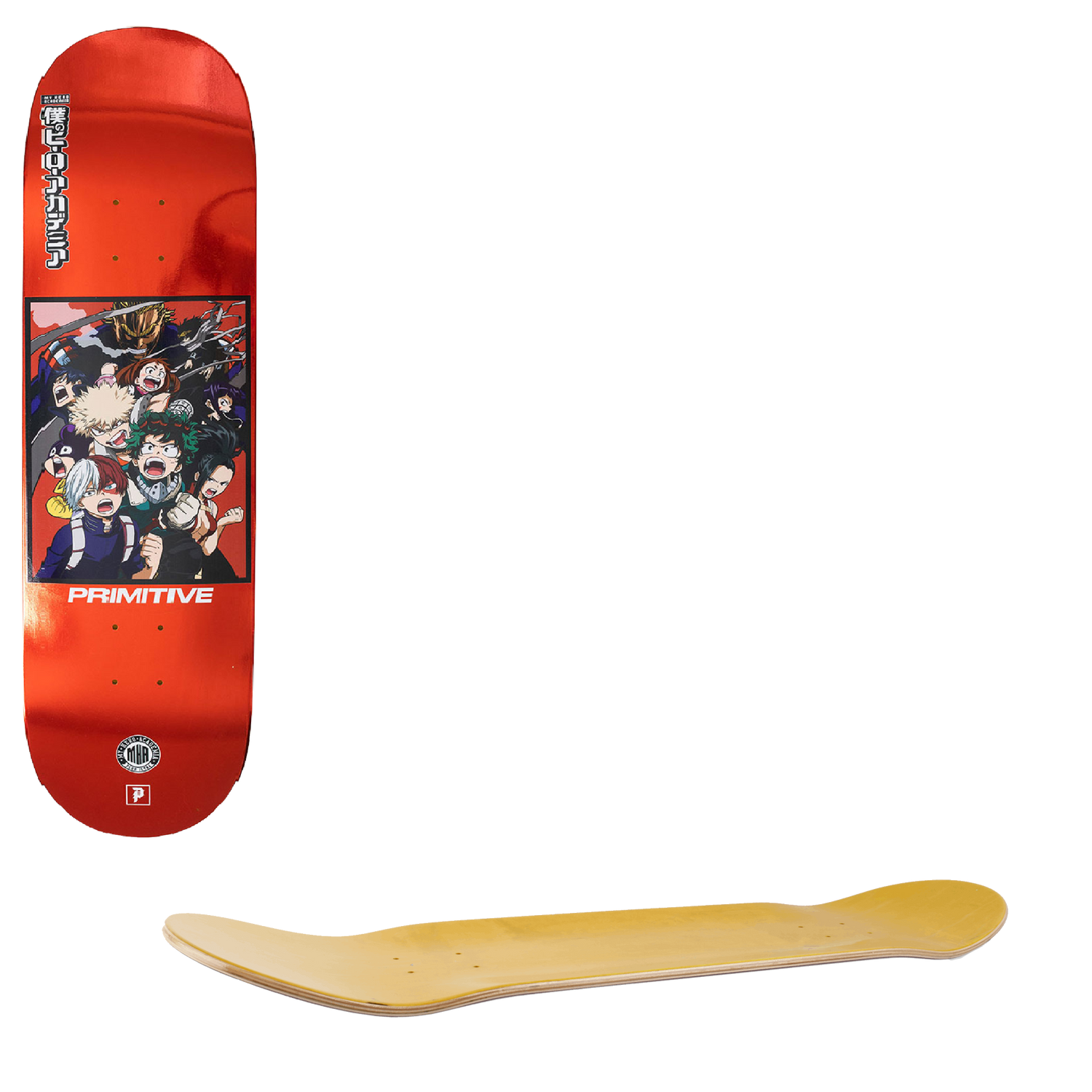 Primitive X My Hero Academia Skateboard Deck - Red 7.75"