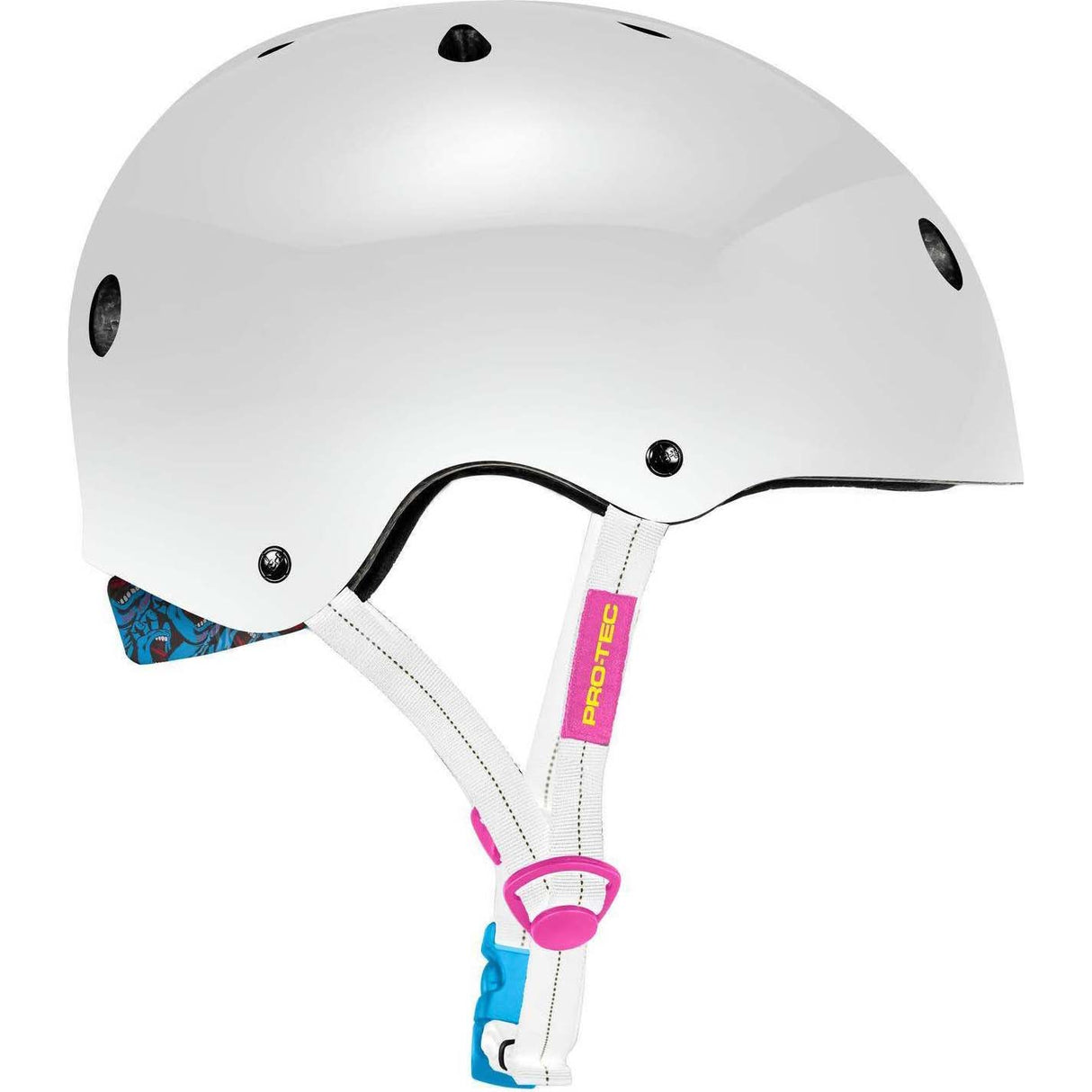 Pro-Tec x Santa Cruz Low Pro Helmet - White Gloss