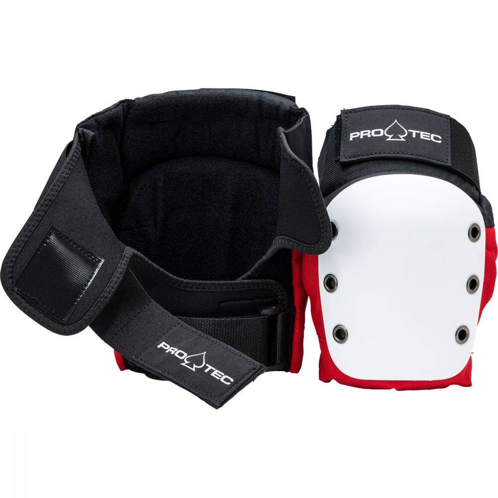 Pro-Tec Street Knee Pad Open Back Knee Pads - Red/White/Black