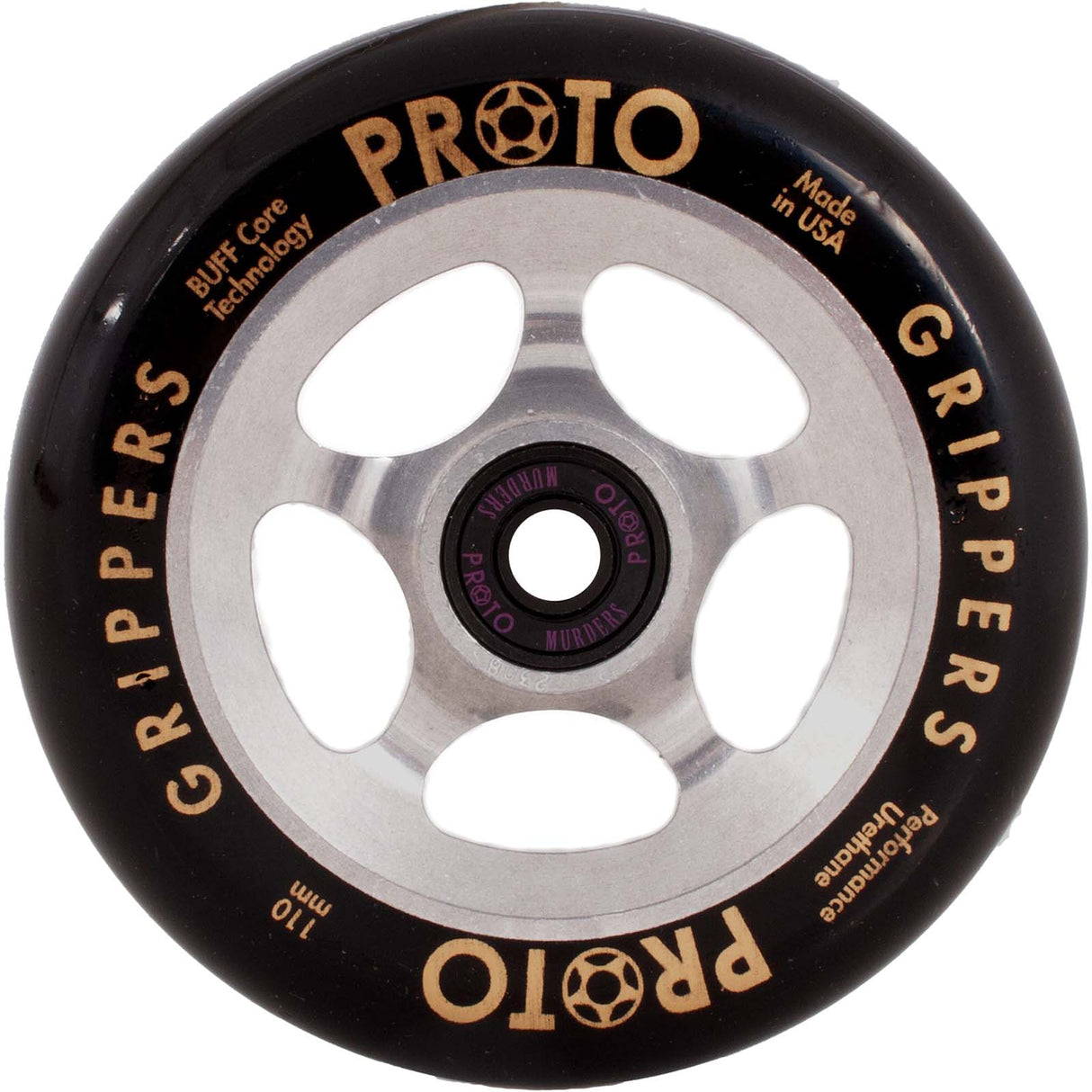 Proto Gripper Pro 110mm Scooter Wheel - Raw/Black