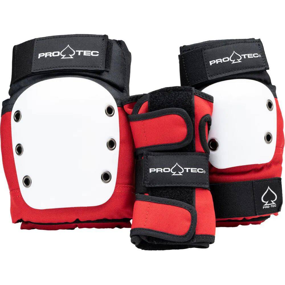 Pro-Tec Street Gear Junior 3 Pack Pad Set - Red/Black/White