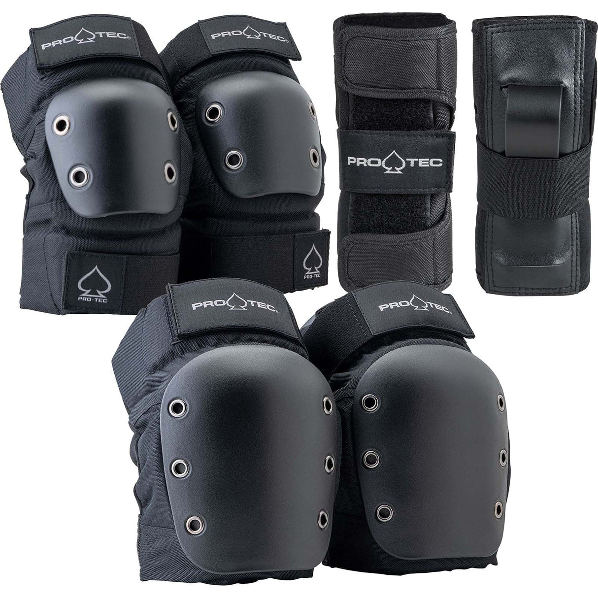 Pro-Tec Street Adult 3 Pack Pad Set - Black