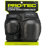 Pro-Tec Street Knee and Elbow Combo Pad Set - Black