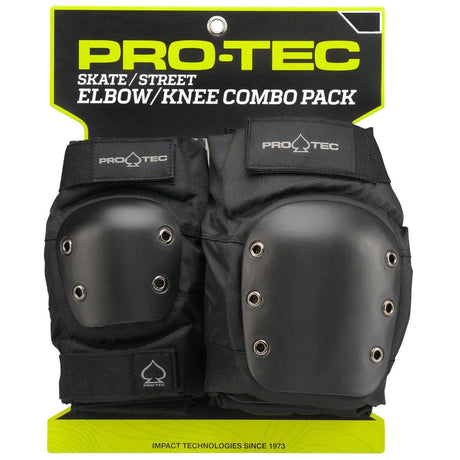 Pro-Tec Street Knee and Elbow Combo Pad Set - Black