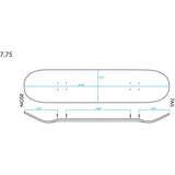 Primitive Nuevo Script Core Skateboard Deck - Teal 7.75"