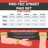 Pro-Tec Street Knee Pad Open Back Knee Pads - Checker