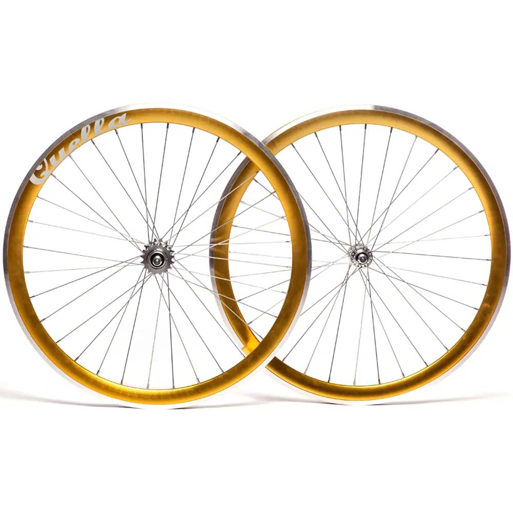 Quella 700C Fixie Bike Wheel Set - Gold