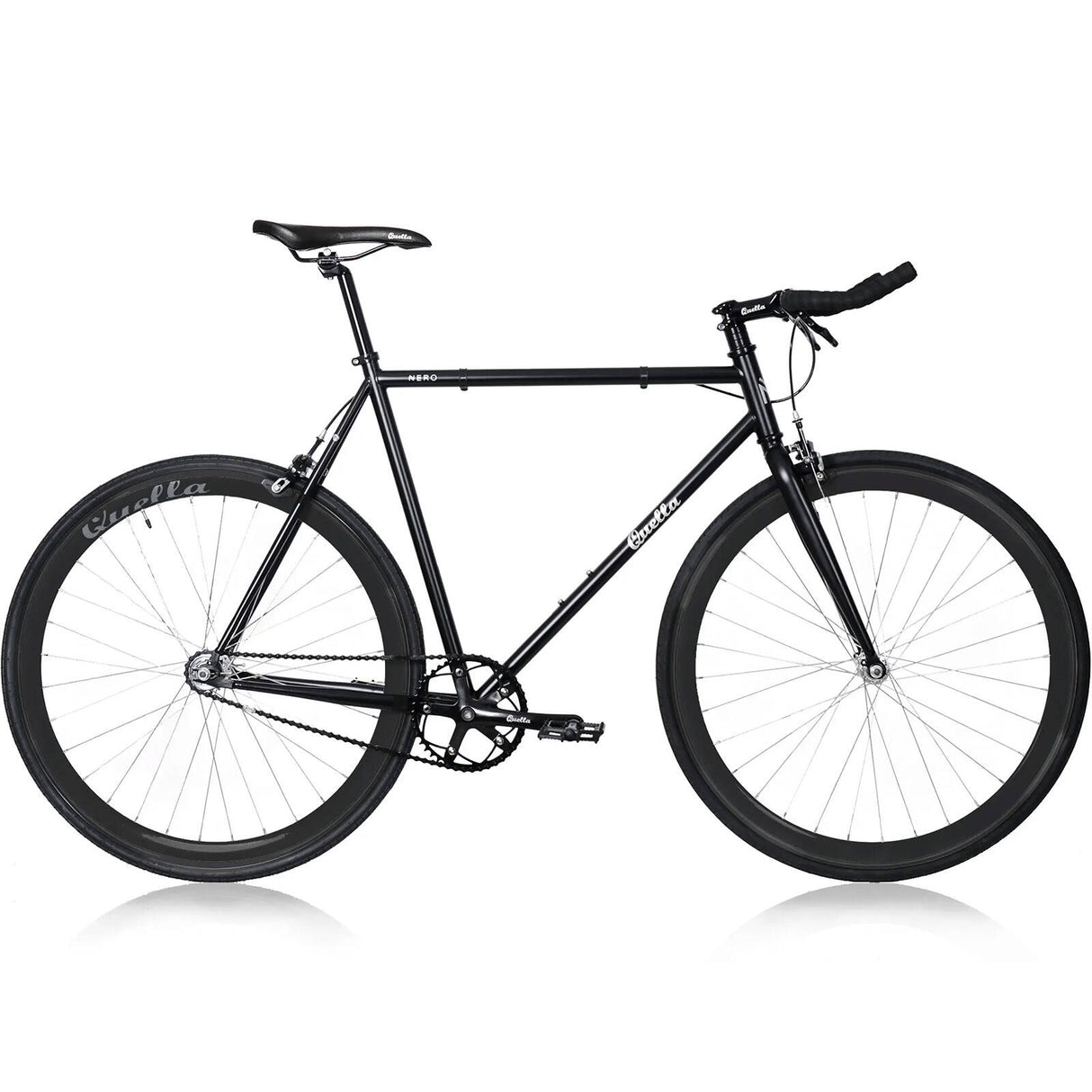 Quella Nero Single Speed Fixie Bike - Black