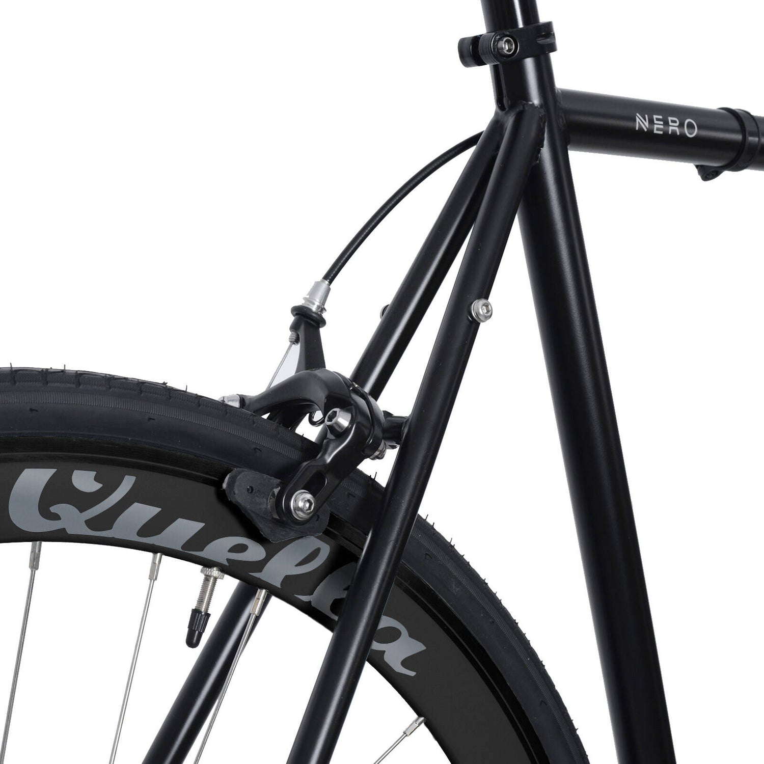 Quella Nero Single Speed Fixie Bike - Black