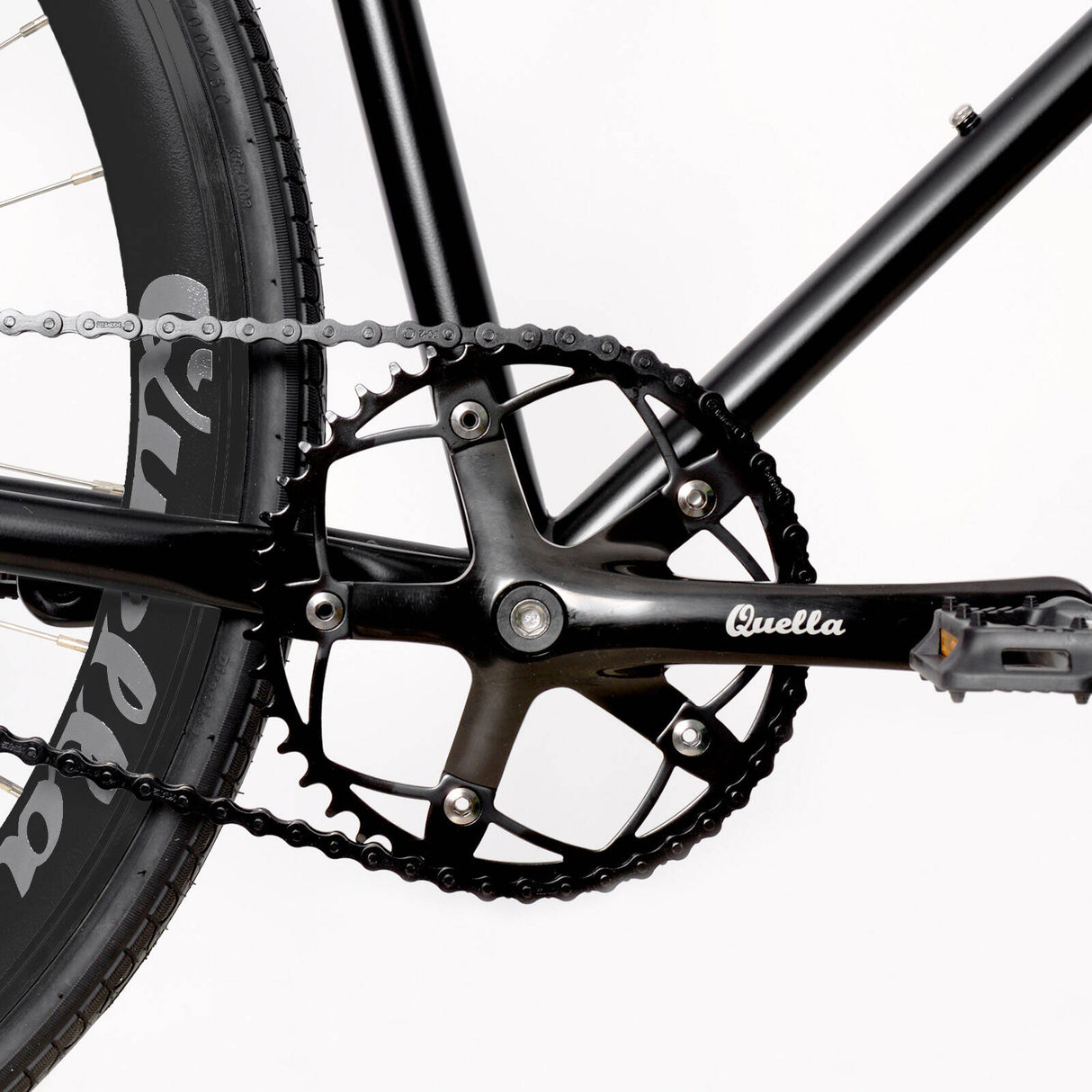 Quella Nero Single Speed Fixie Bike - Black