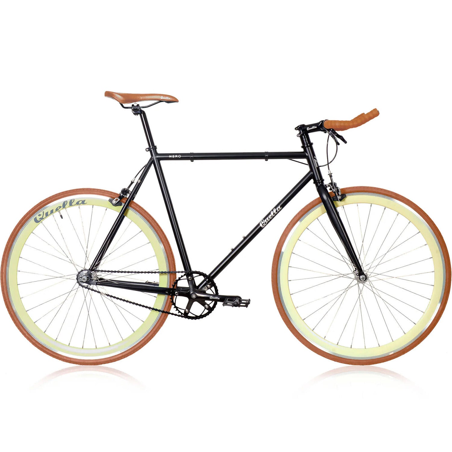Quella Nero Single Speed Fixie Bike - Cappuccino