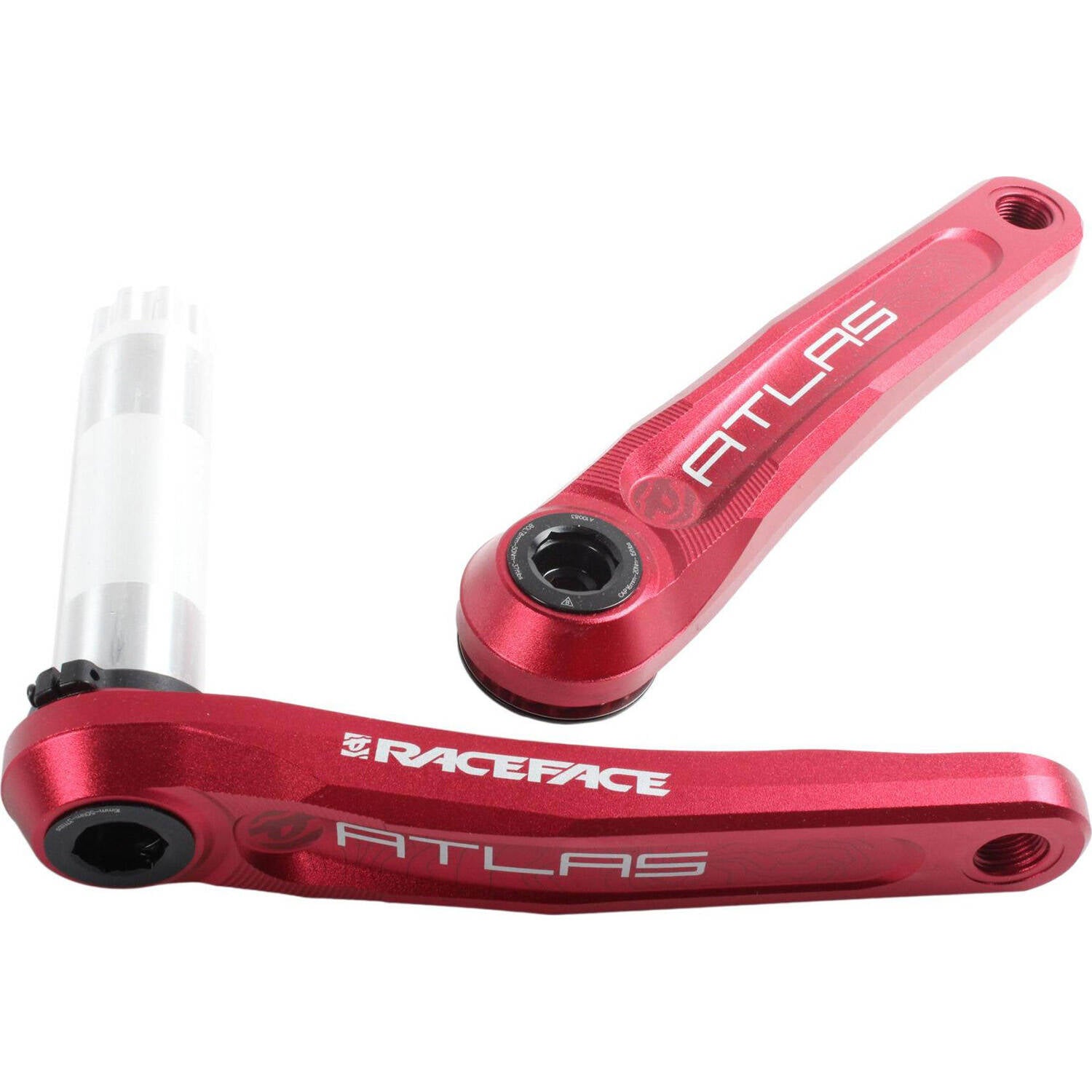 Race Face Alloy Atlas 30 136mm Crank (Arms Only) - Red 175mm
