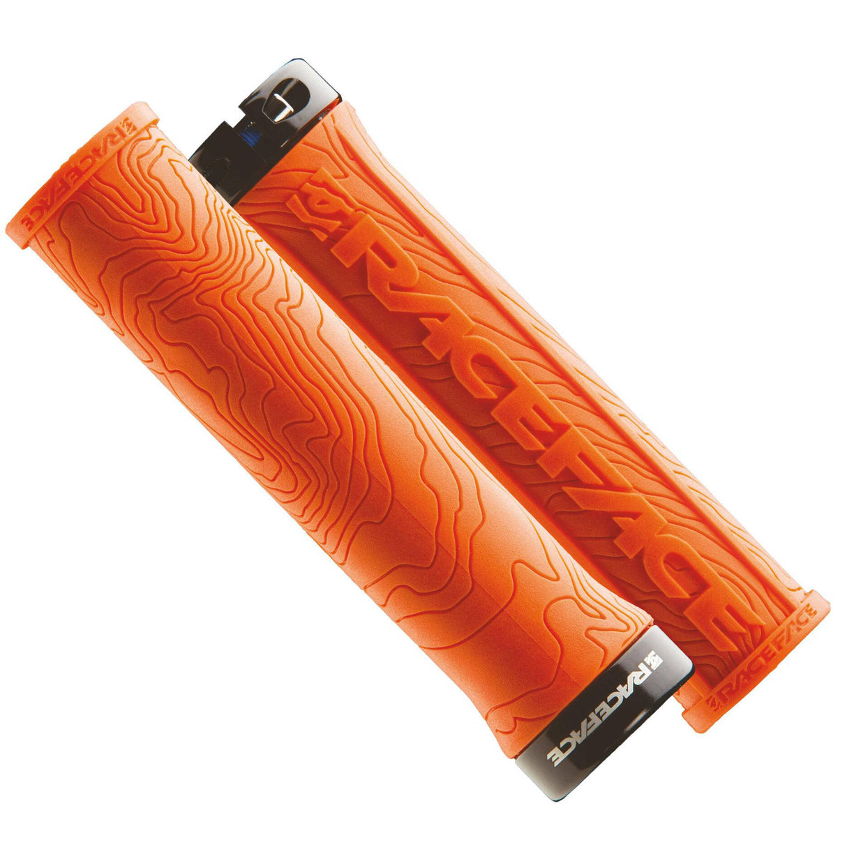 Race Face Half Nelson w/Lock Mountain Bike Grips - Orange
