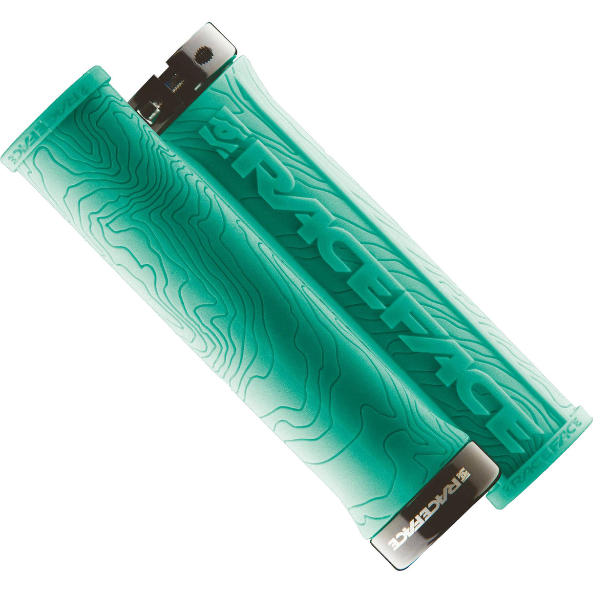 Race Face Half Nelson w/Lock Mountain Bike Grips - Turquoise