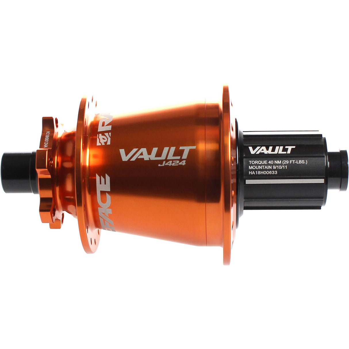 Race Face Vault Rear 12x148 424J 32H Shimano Mountain Bike Wheel Hub - Orange