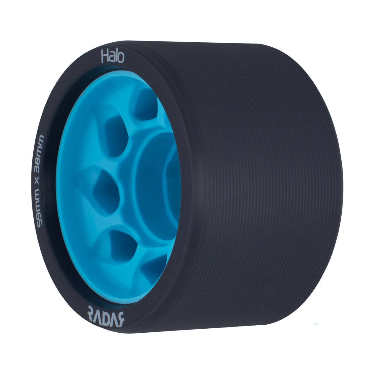 Radar Halo 59mm Roller Skate Wheels x 4 - Charcoal/Blue 95a
