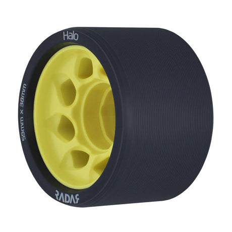 Radar Halo 59mm Roller Skate Wheels - Charcoal/Yellow 91A