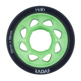 Radar Halo 59mm Roller Skate Wheels - Charcoal/Green 97A