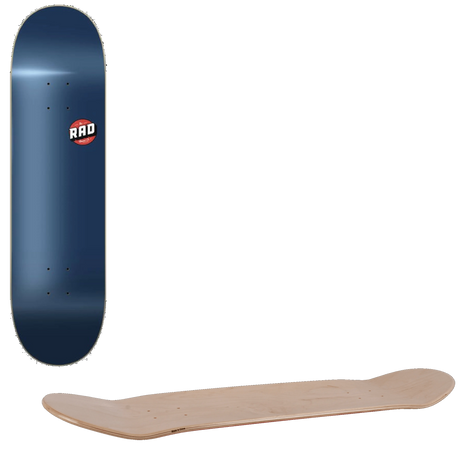 Rad Blank Logo Skateboard Deck - Navy 8.25''