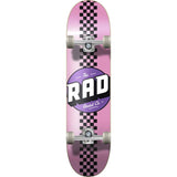 Rad Progressive Complete Skateboard Checker Stripe - Pink/Black 7.75"