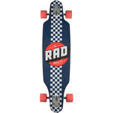 Rad Checkers Stripe Drop Through Complete Longboard - Navy/White 36"