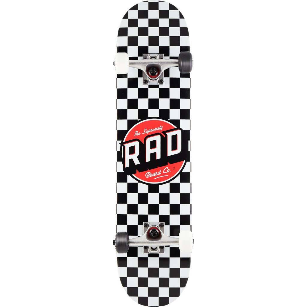 Rad Dude Crew Complete Skateboard 7.75" - Black/White Checkers