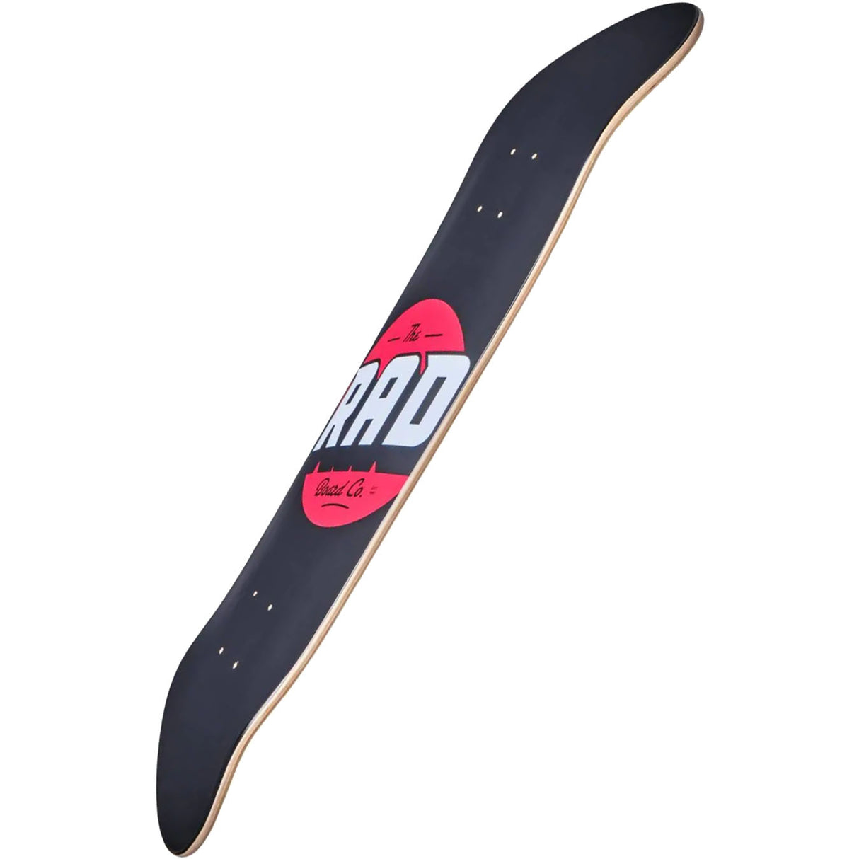 Rad Solid Logo Skateboard Deck - Black/Red 8.25"