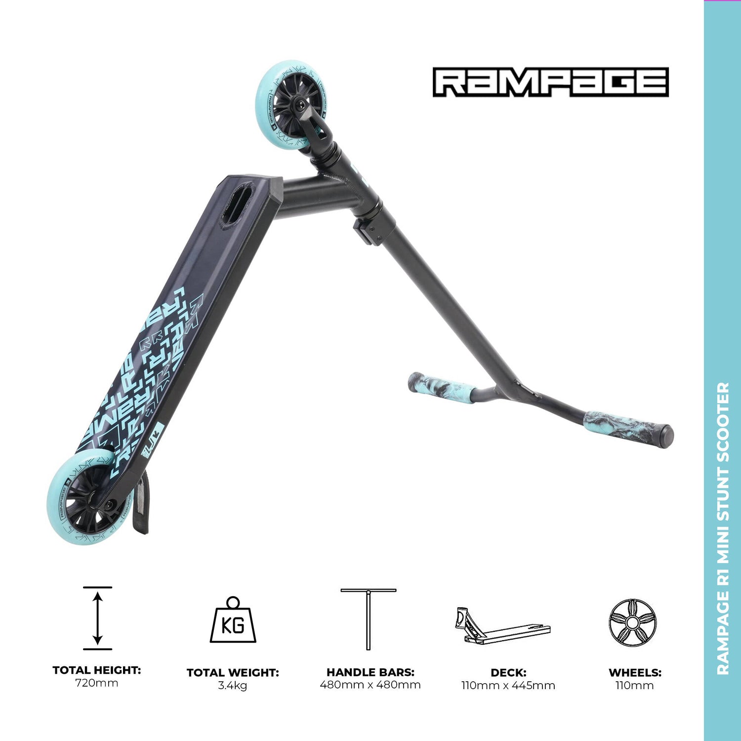 Rampage R1 2023 Mini Stunt Scooter - Glow