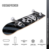 Rampage Bonehead Complete Skateboard 7.75'' - Black