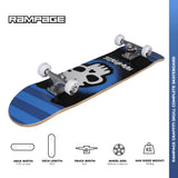 Rampage Graffiti Skull Complete Skateboard 8''