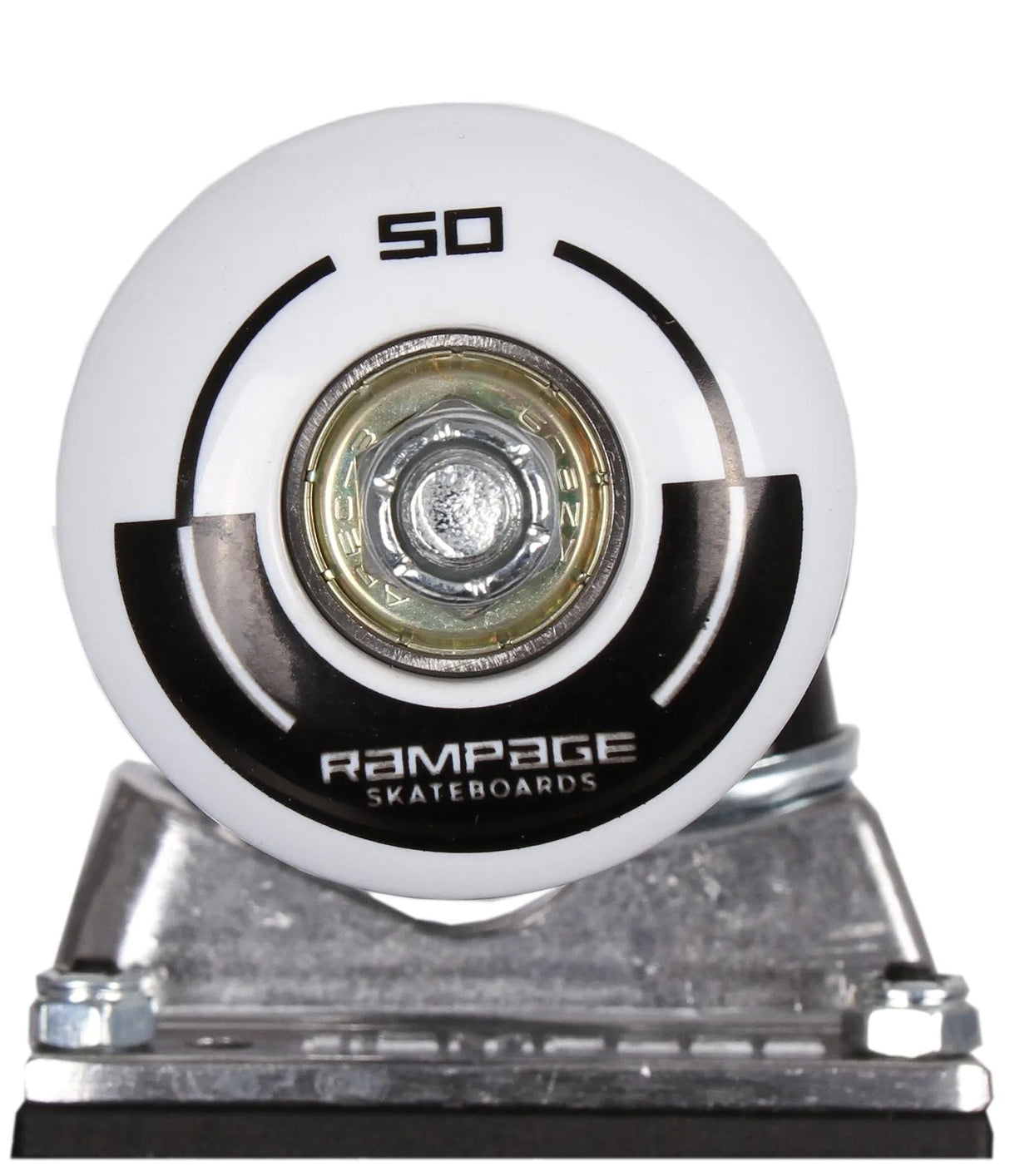 Rampage Block Logo Complete Skateboard - Red/Black 7.75"