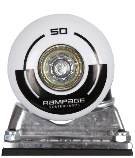 Rampage Block Logo Complete Skateboard - Red/Black 7.75"