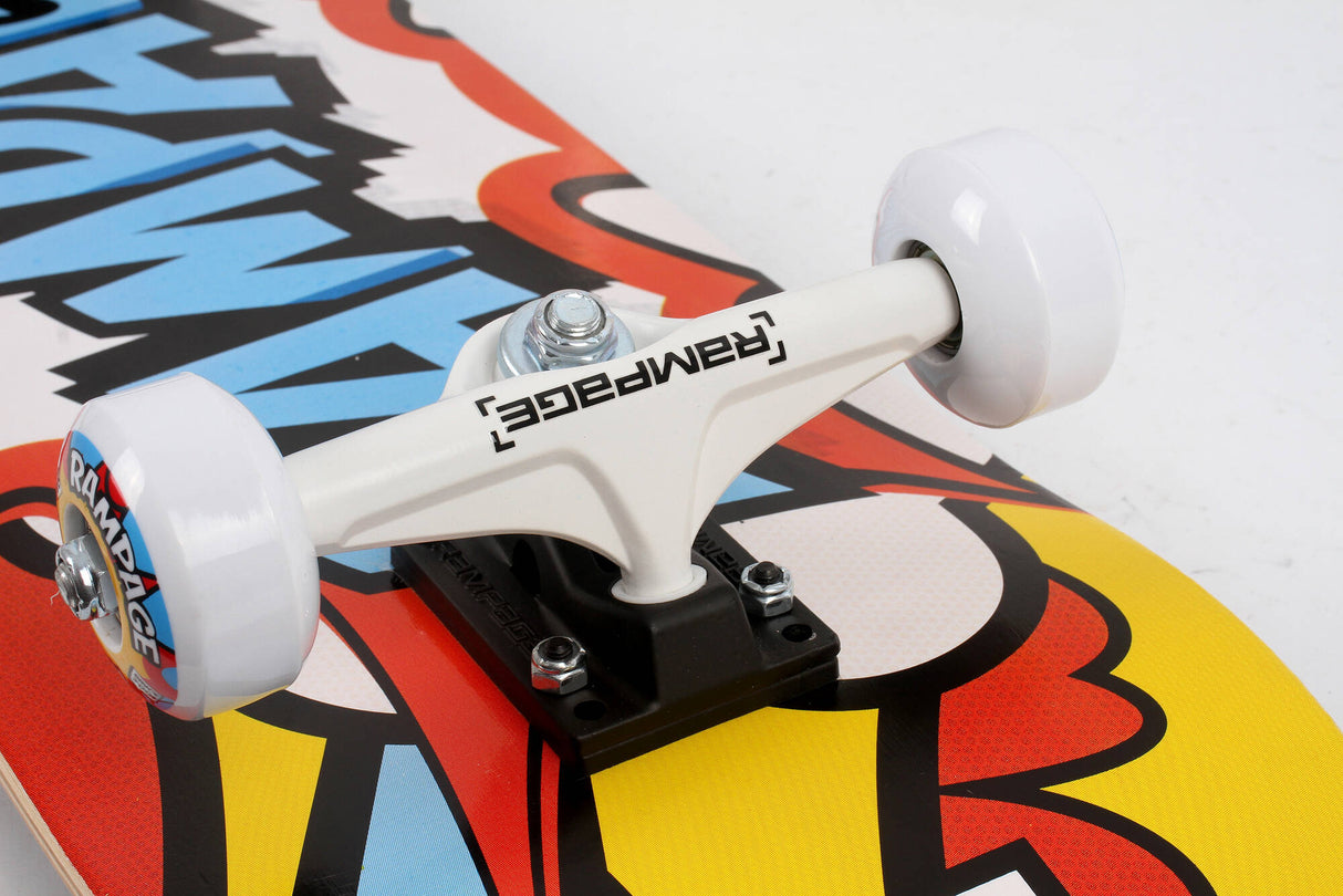 Rampage Comic Art Complete Skateboard - Blue 8''